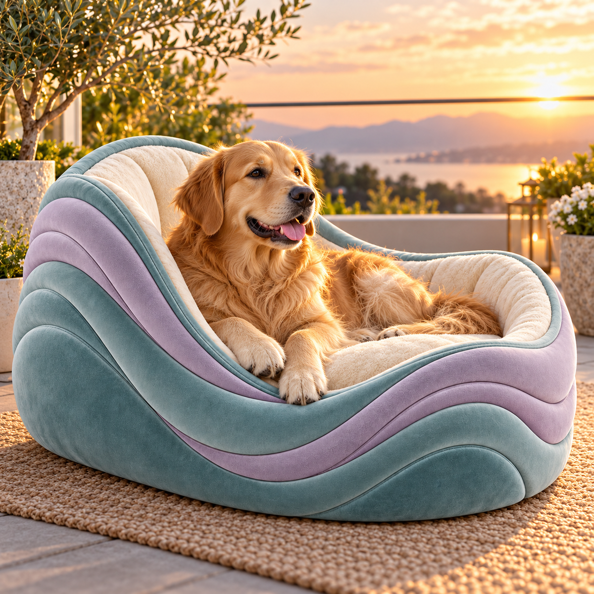 Aurora Wave Pet Bed