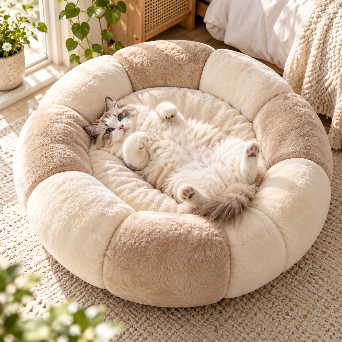 Velvet Cloud Ring Bed