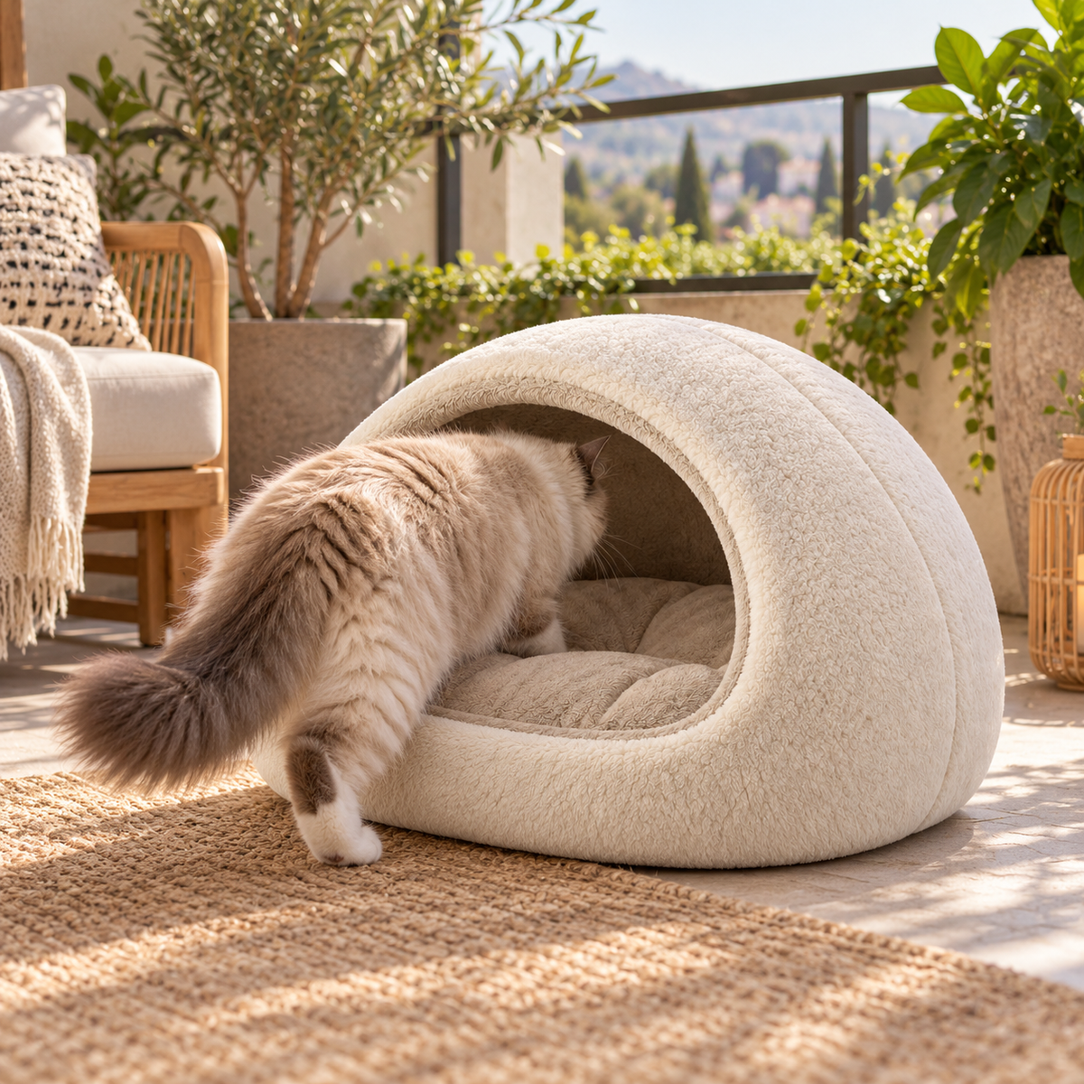 Cozy Pebble Cave Bed