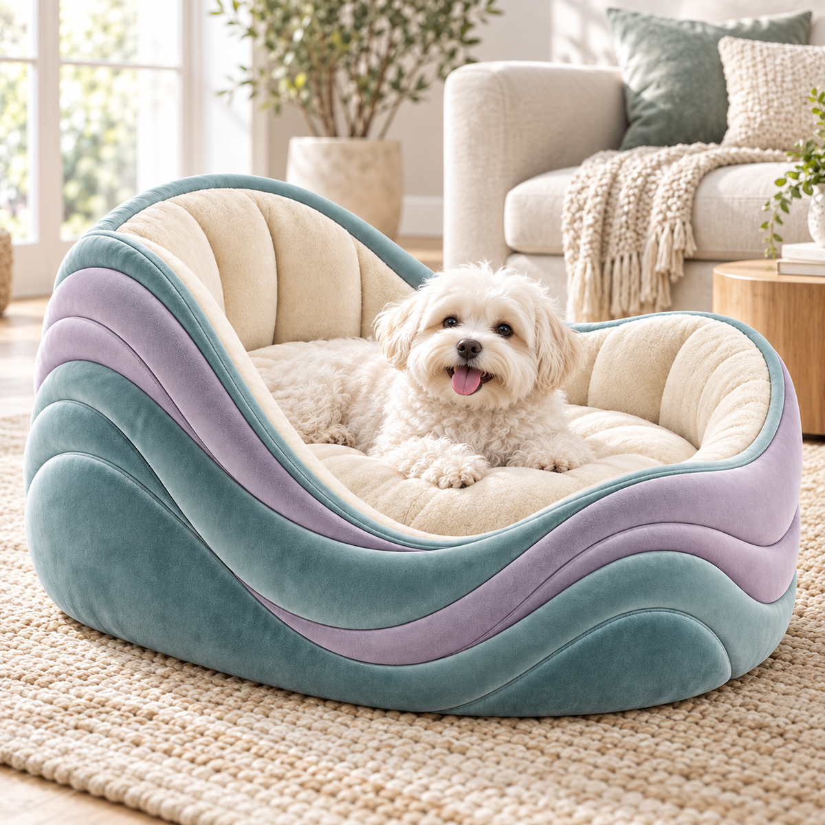 Aurora Wave Pet Bed